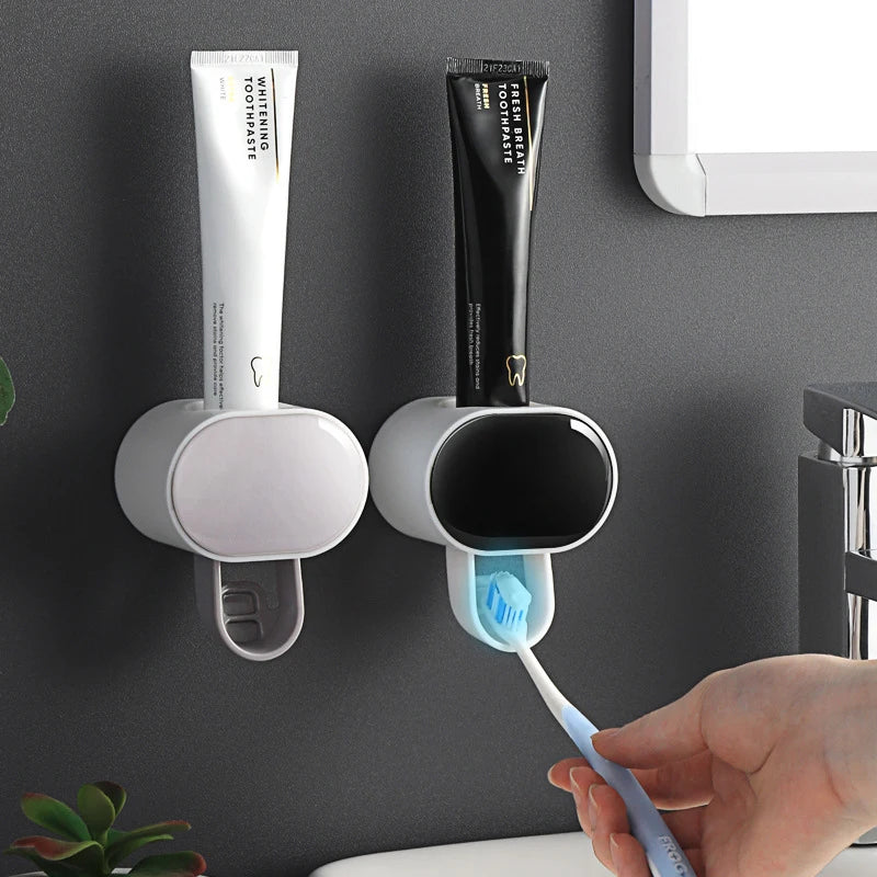 Automatic Toothpaste Dispenser & Toothbrush Holder - Perfect Bathroom Accessory