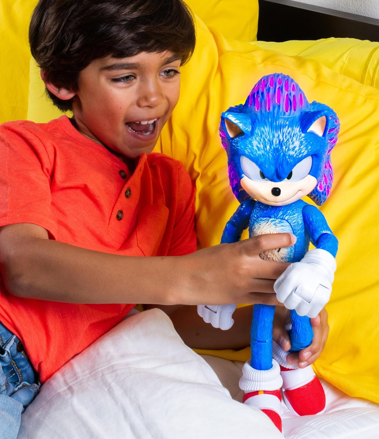 Ultimate Talking Sonic 12-Inch Figure - 30+ Iconic Phrases & Sounds, Light-Up Eyes and Quills