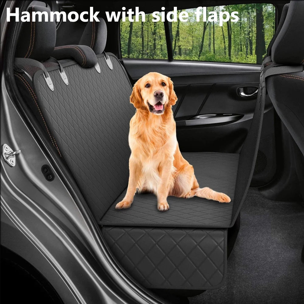 Waterproof & Scratchproof Dog Back Seat Cover - Non-Slip Hammock for Cars & SUVs | Ultimate Backseat Protection from Dirt & Pet Fur