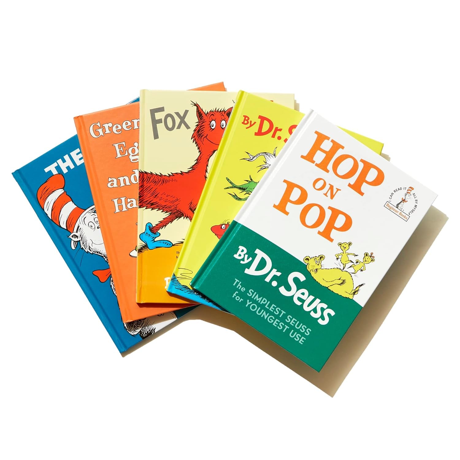 Dr. Seuss Beginner Book Boxed Set - Includes The Cat in the Hat, One Fish Two Fish Red Fish Blue Fish, Green Eggs and Ham, Hop on Pop, Fox in Socks