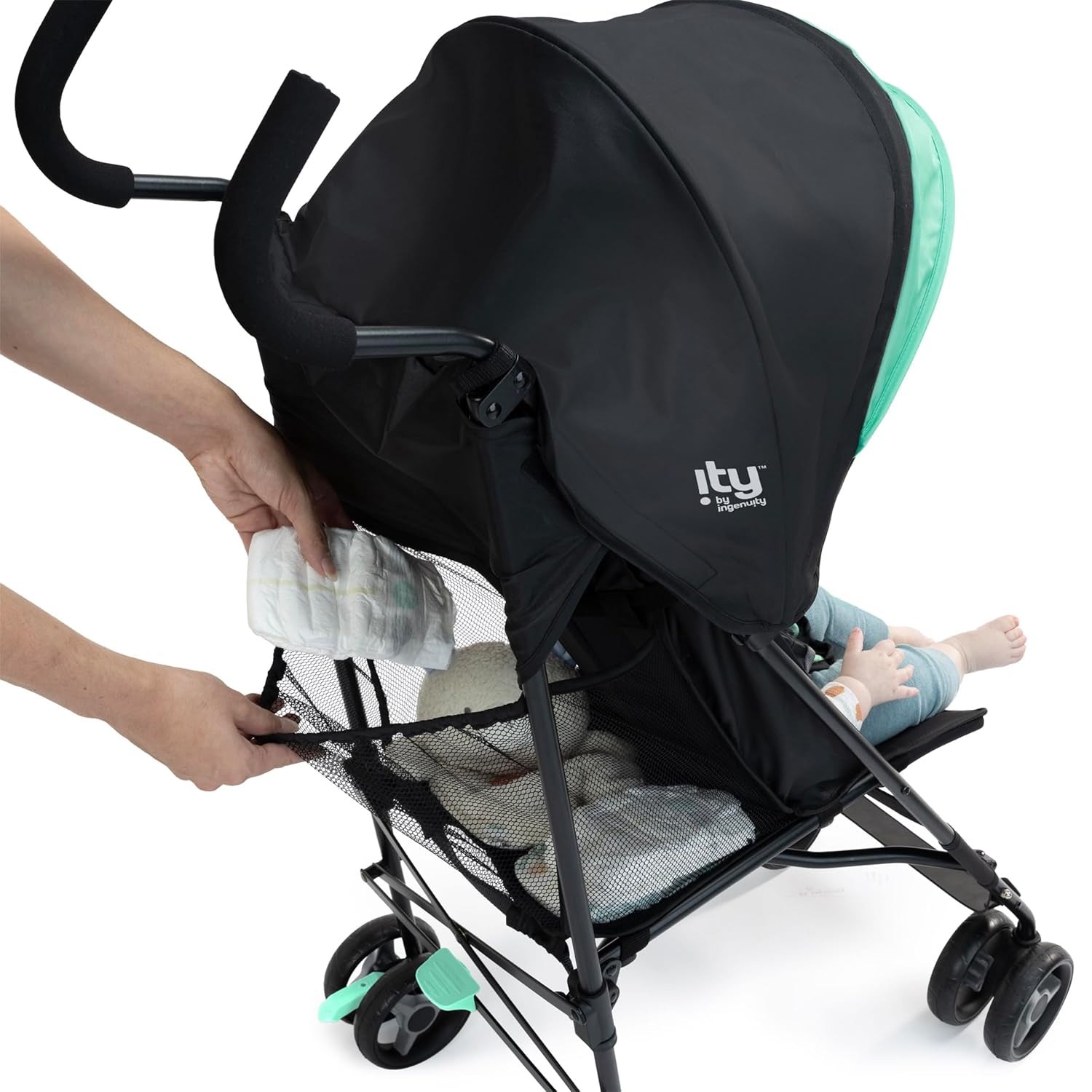 Smooth Stroll Lightweight Convenience Stroller | Aluminum Frame, 2-Position Recline, Large Seat Area & Extra-Large Storage - Travel Friendly