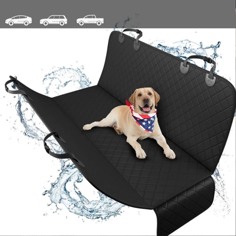 Waterproof & Scratchproof Dog Back Seat Cover - Non-Slip Hammock for Cars & SUVs | Ultimate Backseat Protection from Dirt & Pet Fur