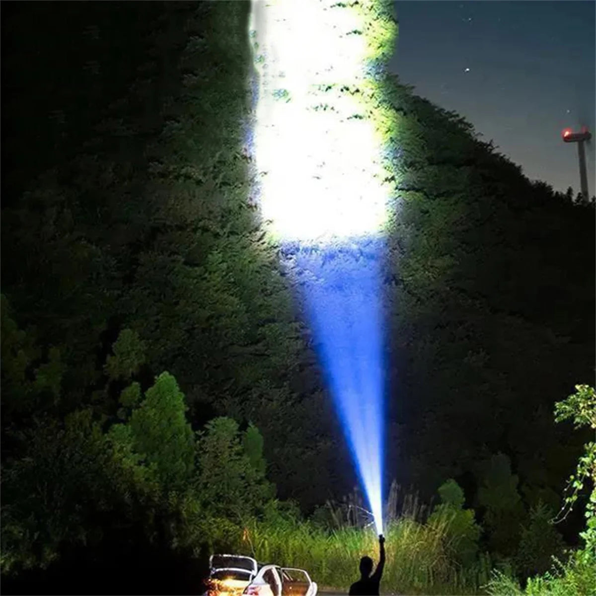 10000 LM Tactical LED Flashlight - Powerful Handheld Searchlight