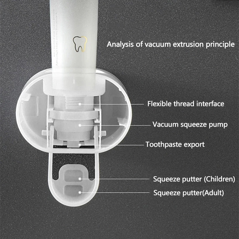 Automatic Toothpaste Dispenser & Toothbrush Holder - Perfect Bathroom Accessory