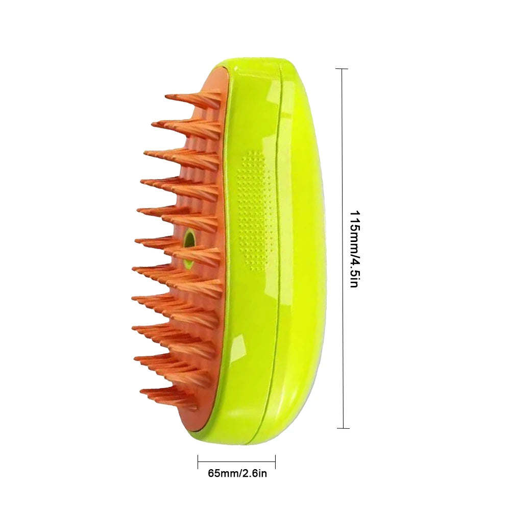 Ultimate 3-in-1 Pet Grooming Brush: Steam, Clean, and Massage for Cats & Dogs