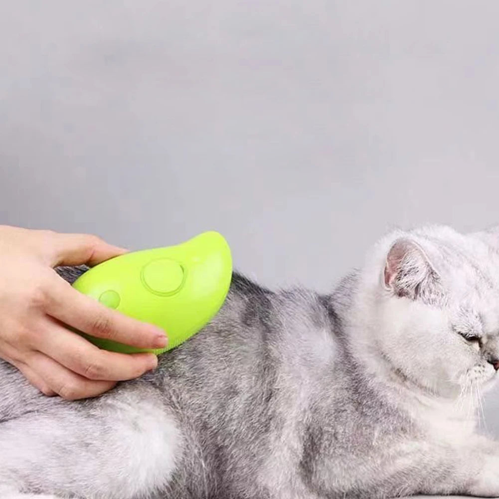 Ultimate 3-in-1 Pet Grooming Brush: Steam, Clean, and Massage for Cats & Dogs