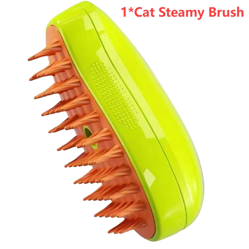 Ultimate 3-in-1 Pet Grooming Brush: Steam, Clean, and Massage for Cats & Dogs