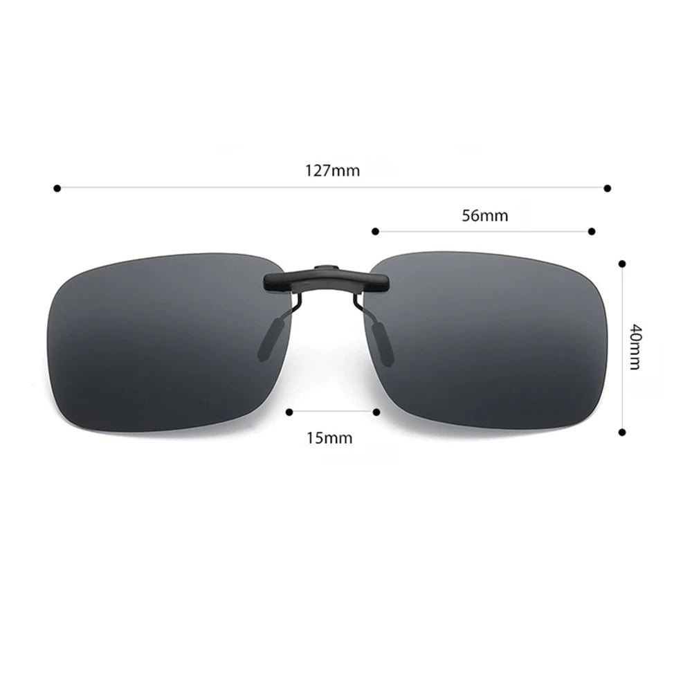 Rimless Polarized Clip-On Shades - Stylish Anti-Glare UV400 Goggles for Al