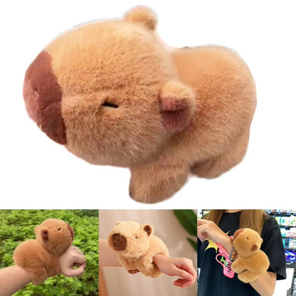 Huggable Capybara Plush Slap Band - Fun Animal Bracelet