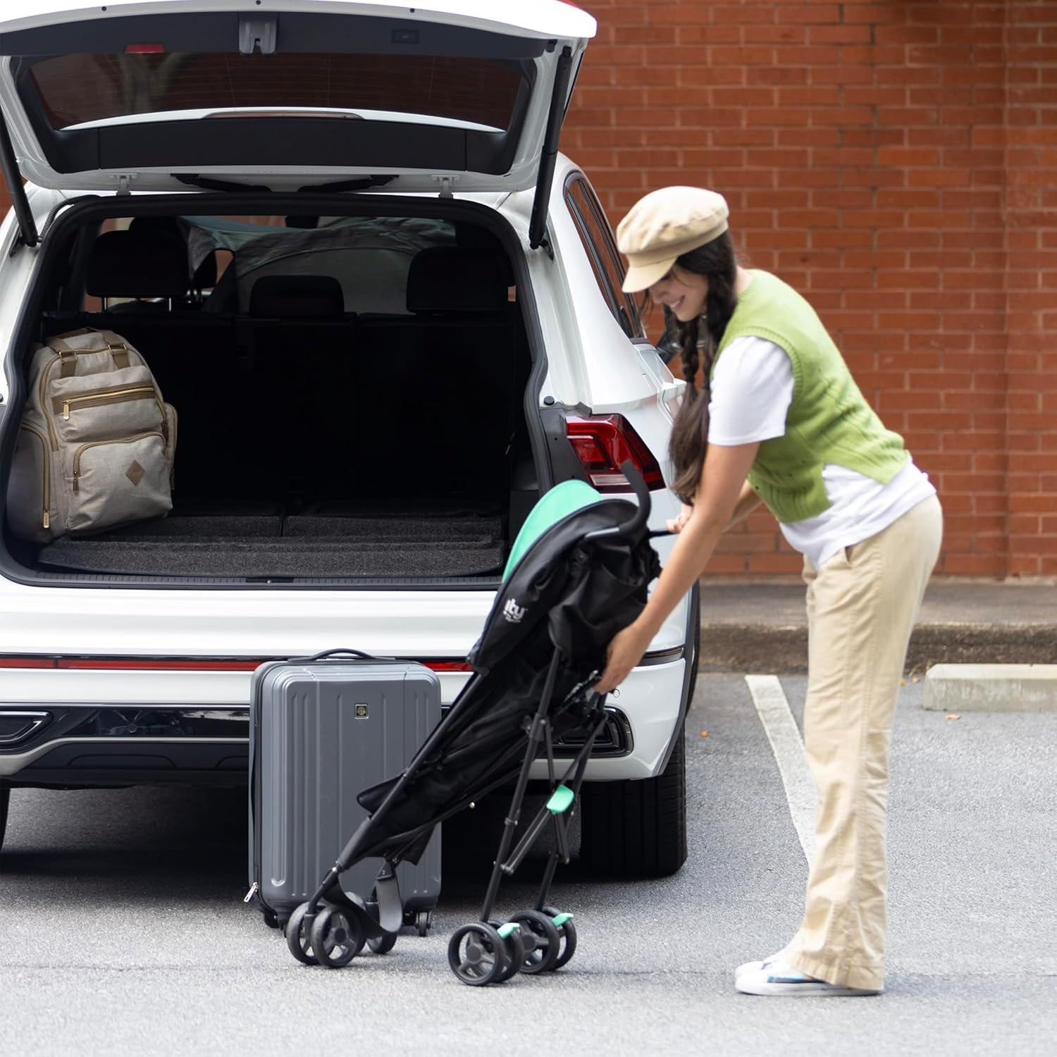 Smooth Stroll Lightweight Convenience Stroller | Aluminum Frame, 2-Position Recline, Large Seat Area & Extra-Large Storage - Travel Friendly