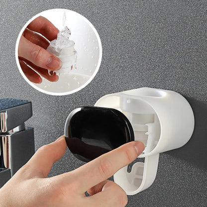 Automatic Toothpaste Dispenser & Toothbrush Holder - Perfect Bathroom Accessory