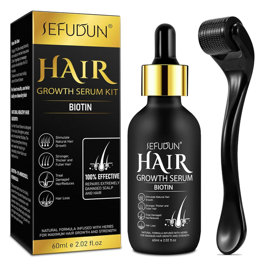 Extra Strength 5% Minoxidil Hair Growth Oil - Regrowth Serum for Men & Women | Topical Treatment Spray for Hair Loss, Thicker Hair & Beard Growth Kit (2.02 Oz)