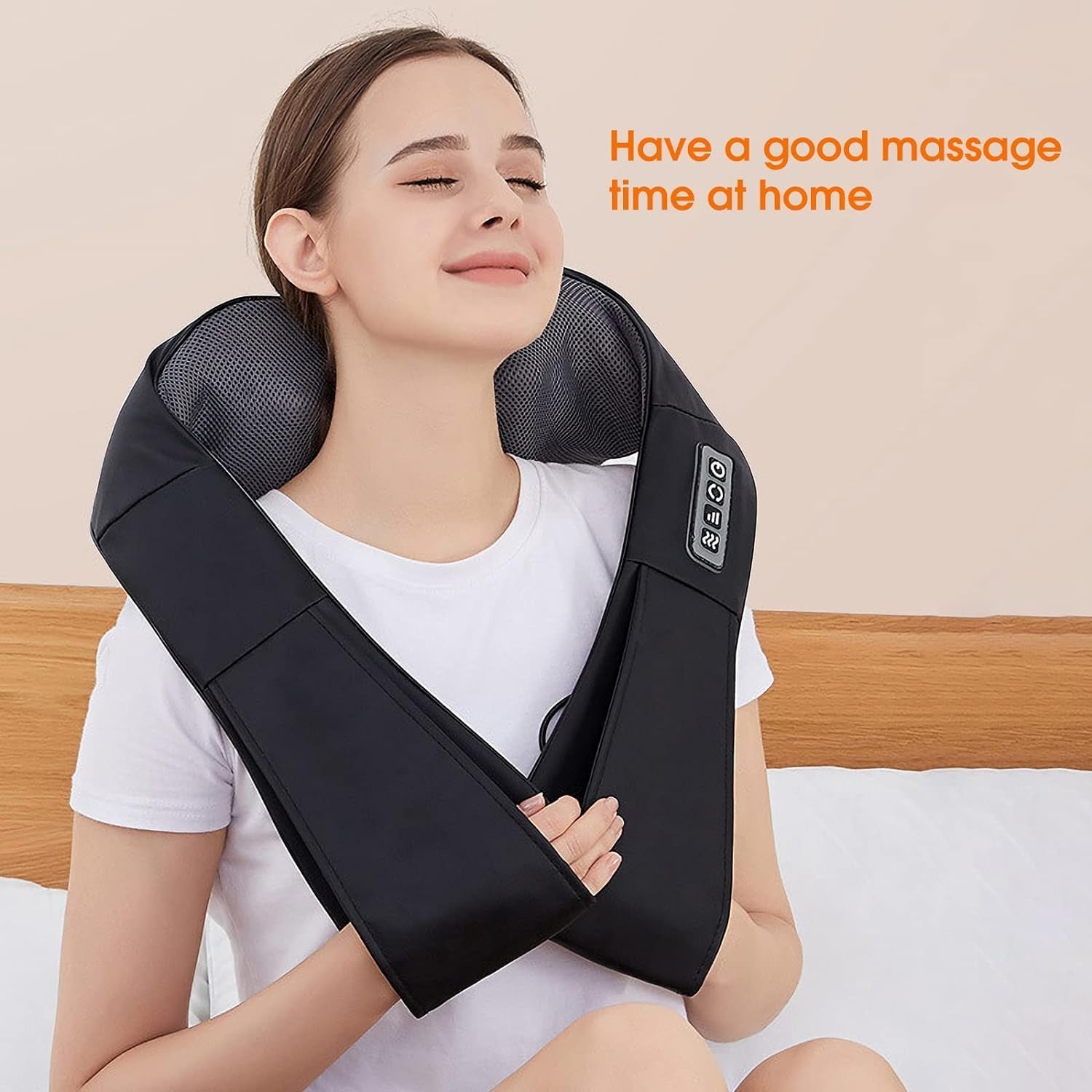 Shiatsu 4D Massager for Back and Neck | Deep Tissue Kneading & Heating | Electric Neck, Shoulder & Back Massager - Ideal Gifts for Father's Day and Special Occasions