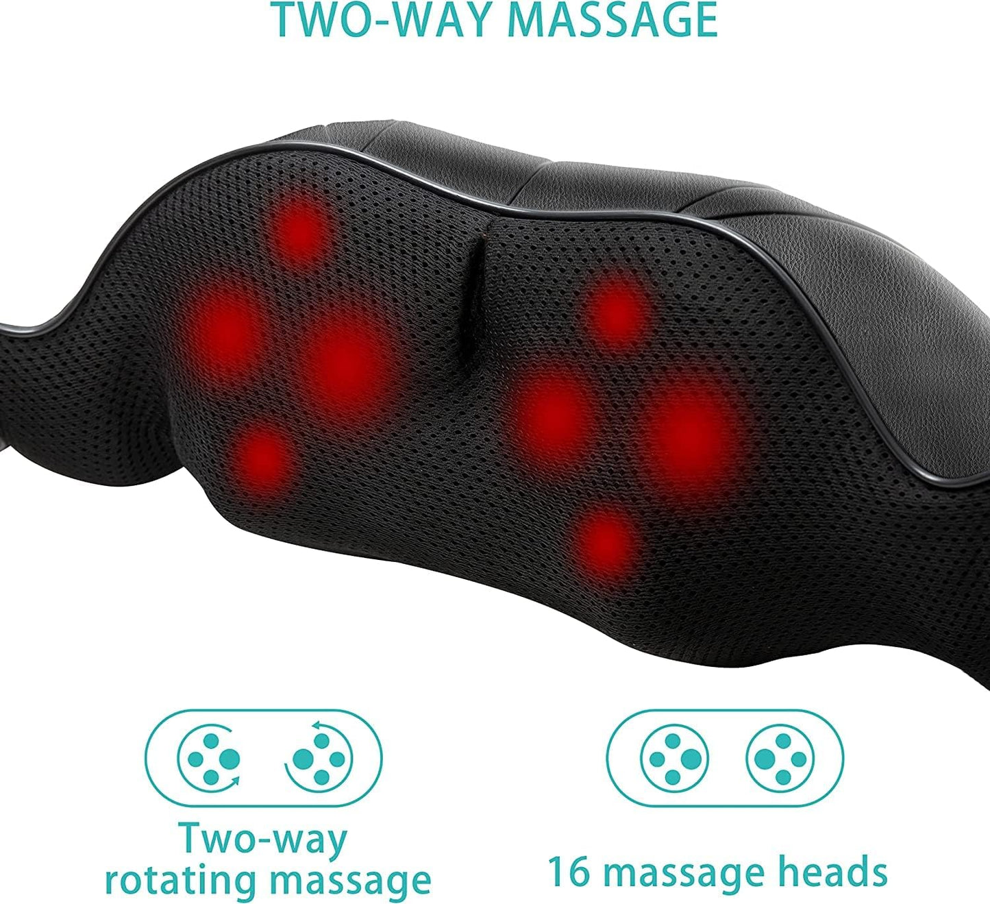 Shiatsu 4D Massager for Back and Neck | Deep Tissue Kneading & Heating | Electric Neck, Shoulder & Back Massager - Ideal Gifts for Father's Day and Special Occasions