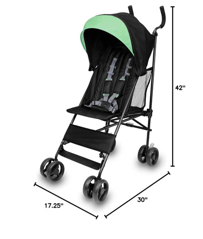 Smooth Stroll Lightweight Convenience Stroller | Aluminum Frame, 2-Position Recline, Large Seat Area & Extra-Large Storage - Travel Friendly